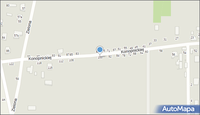 Ozorków, Konopnickiej Marii, 100, mapa Ozorków