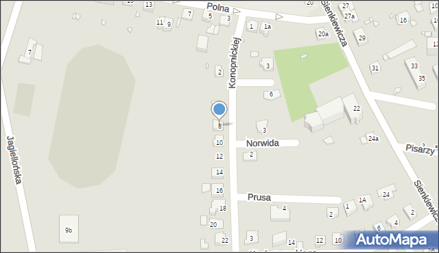 Paczków, Konopnickiej Marii, 8, mapa Paczków