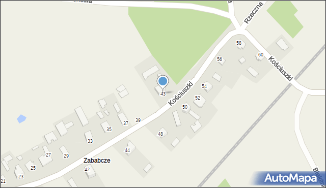 Padew Narodowa, Kościuszki Tadeusza, gen., 43, mapa Padew Narodowa