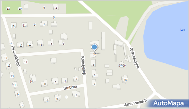 Pajęczno, Konstytucji, 10, mapa Pajęczno