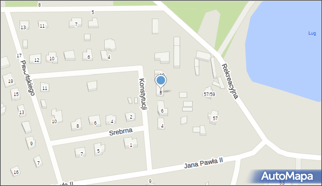 Pajęczno, Konstytucji, 8, mapa Pajęczno