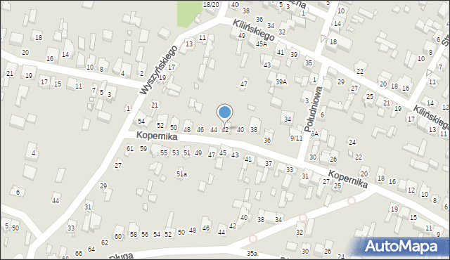 Pajęczno, Kopernika Mikołaja, 42, mapa Pajęczno