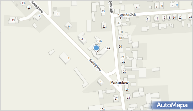 Pakosław, Kolejowa, 2, mapa Pakosław