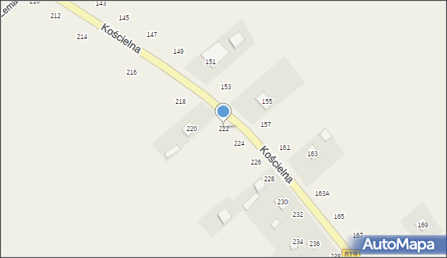 Parczew, Kościelna, 222, mapa Parczew