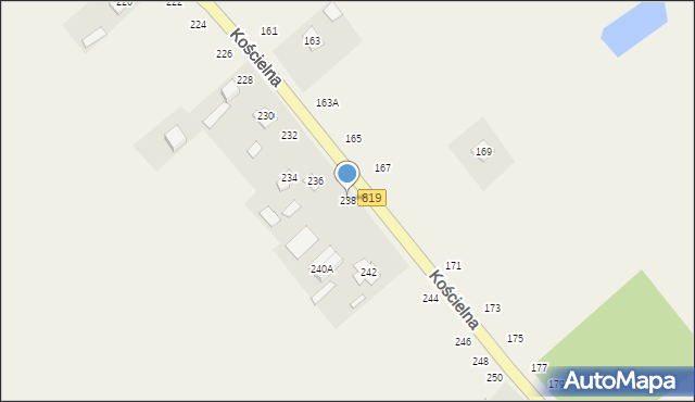 Parczew, Kościelna, 238, mapa Parczew