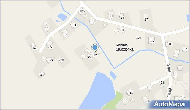 Pawłowice, Kolonia Studzieńska, 18a, mapa Pawłowice