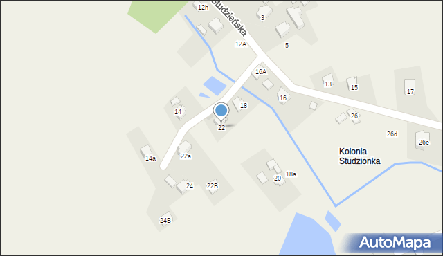 Pawłowice, Kolonia Studzieńska, 22, mapa Pawłowice