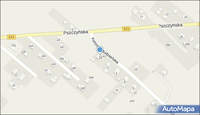 Pawłowice, Kolonia Studzieńska, 2a, mapa Pawłowice