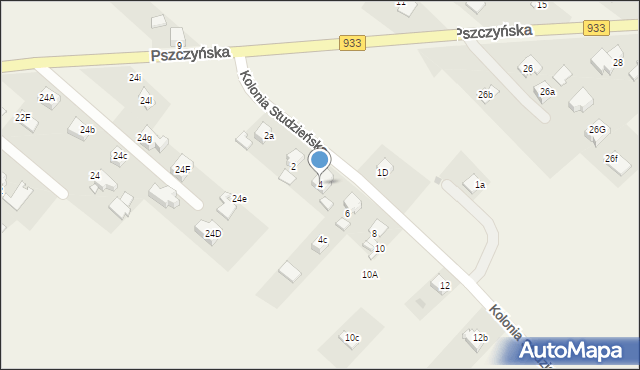 Pawłowice, Kolonia Studzieńska, 4, mapa Pawłowice