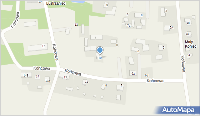 Pawonków, Końcowa, 10, mapa Pawonków