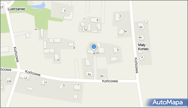 Pawonków, Końcowa, 6, mapa Pawonków