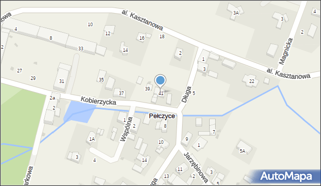 Pełczyce, Kobierzycka, 41, mapa Pełczyce