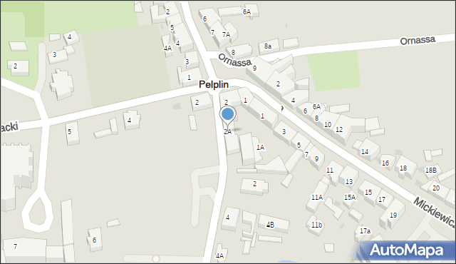 Pelplin, Kościuszki Tadeusza, gen., 2A, mapa Pelplin