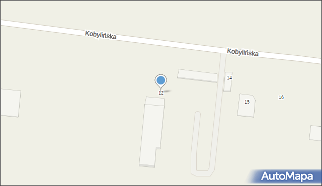 Pępowo, Kobylińska, 12, mapa Pępowo