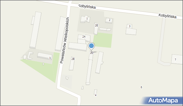 Pępowo, Kobylińska, 2D, mapa Pępowo
