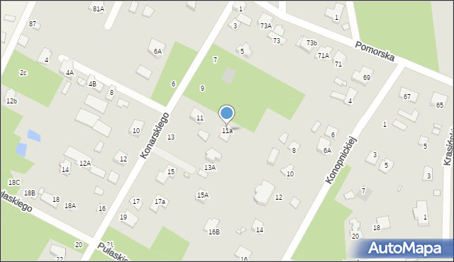 Piaseczno, Konarskiego, 11a, mapa Piaseczno
