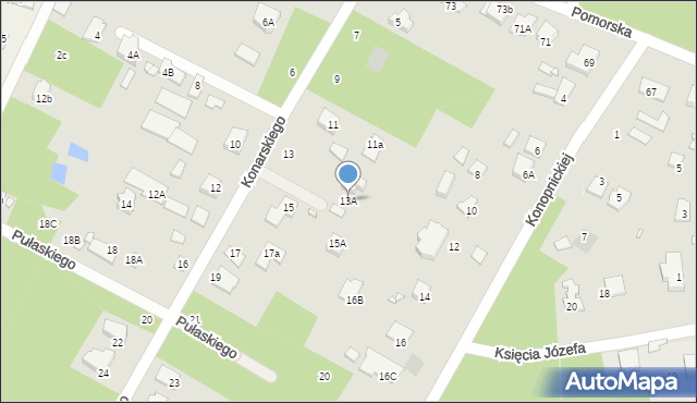 Piaseczno, Konarskiego, 13A, mapa Piaseczno