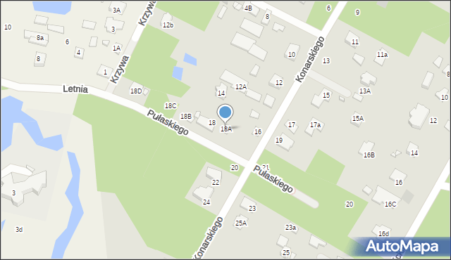 Piaseczno, Konarskiego, 18A, mapa Piaseczno