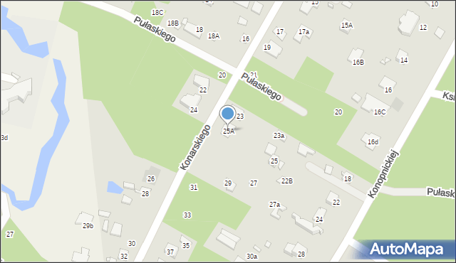 Piaseczno, Konarskiego, 25A, mapa Piaseczno