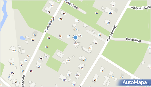 Piaseczno, Konarskiego, 27a, mapa Piaseczno