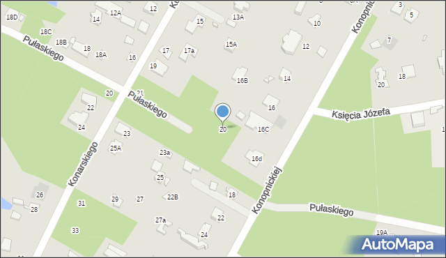 Piaseczno, Konopnickiej Marii, 20, mapa Piaseczno
