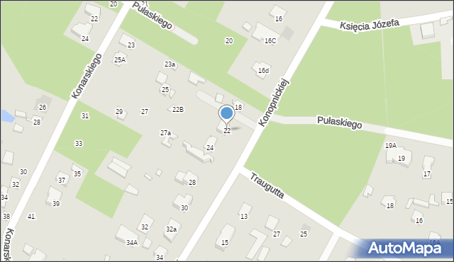 Piaseczno, Konopnickiej Marii, 22, mapa Piaseczno