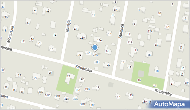 Piaseczno, Kopernika Mikołaja, 22A, mapa Piaseczno