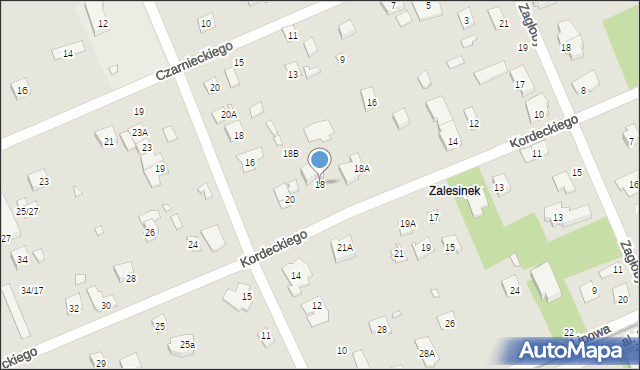 Piaseczno, Kordeckiego Augustyna, ks., 18, mapa Piaseczno