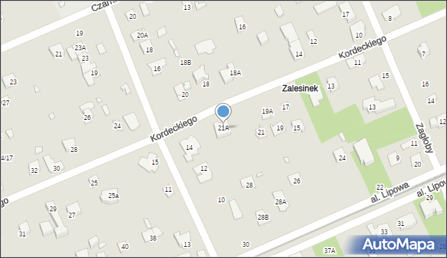 Piaseczno, Kordeckiego Augustyna, ks., 21A, mapa Piaseczno
