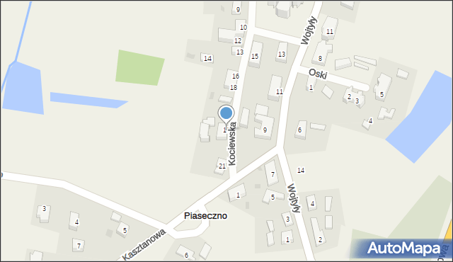 Piaseczno, Kociewska, 19, mapa Piaseczno