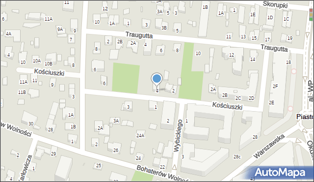Piastów, Kościuszki Tadeusza, gen., 4, mapa Piastów