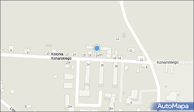 Piątek, Konarskiego, 17, mapa Piątek