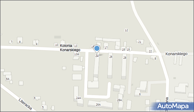 Piątek, Konarskiego, 24, mapa Piątek