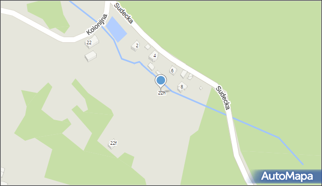 Piechowice, Kolonijna, 22h, mapa Piechowice