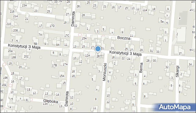 Piekary Śląskie, Konstytucji 3 Maja, 16, mapa Piekary Śląskie