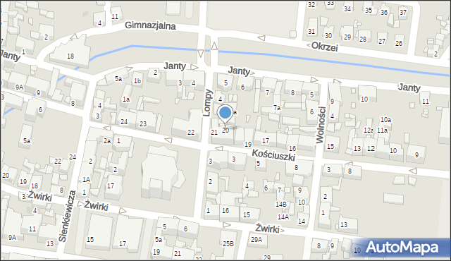 Piekary Śląskie, Kościuszki Tadeusza, gen., 20, mapa Piekary Śląskie