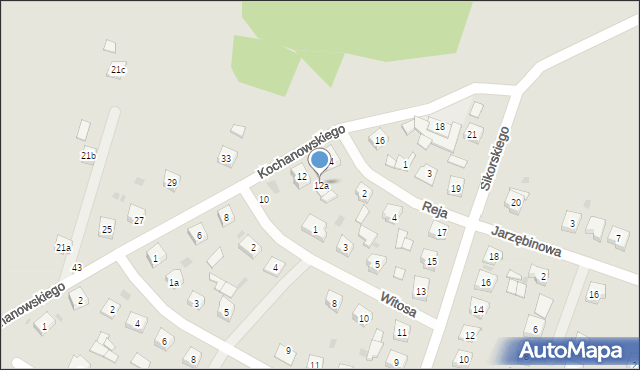 Piekoszów, Kochanowskiego Jana, 12a, mapa Piekoszów