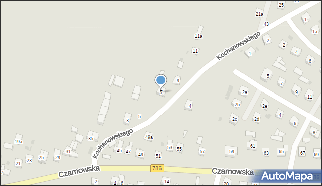 Piekoszów, Kochanowskiego Jana, 7, mapa Piekoszów