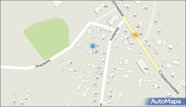 Piekoszów, Kolejowa, 22, mapa Piekoszów