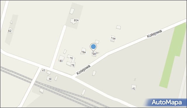 Piekoszów, Kolejowa, 74b, mapa Piekoszów