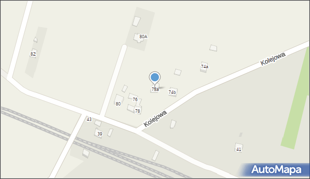 Piekoszów, Kolejowa, 78a, mapa Piekoszów