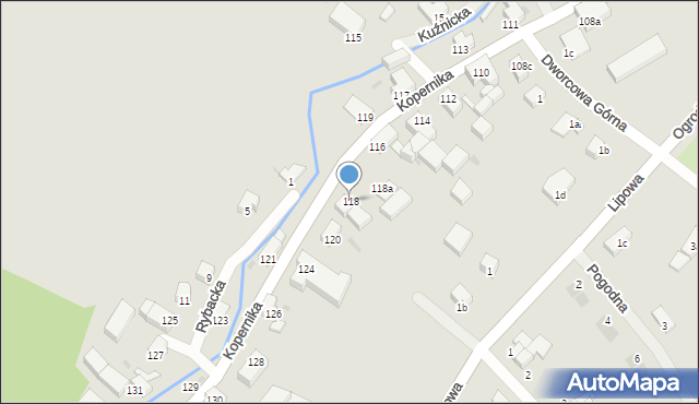 Pieszyce, Kopernika Mikołaja, 118, mapa Pieszyce