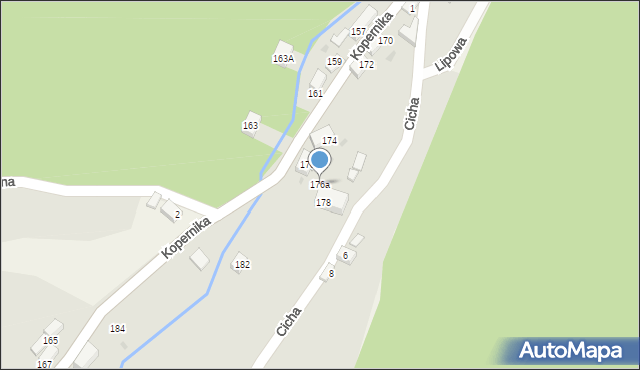 Pieszyce, Kopernika Mikołaja, 176a, mapa Pieszyce