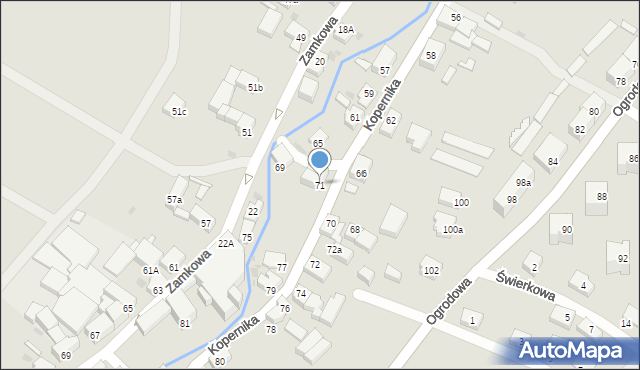 Pieszyce, Kopernika Mikołaja, 71, mapa Pieszyce