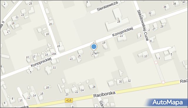 Pietrowice Wielkie, Konopnickiej Marii, 17A, mapa Pietrowice Wielkie