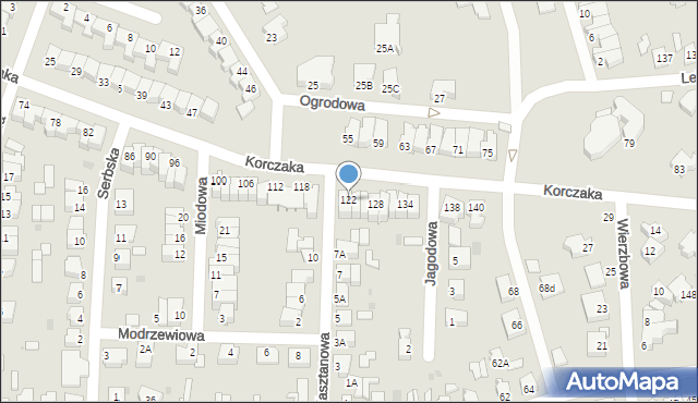 Piła, Korczaka Janusza, 122, mapa Piły