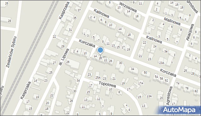 Piła, Korczaka Janusza, 18, mapa Piły