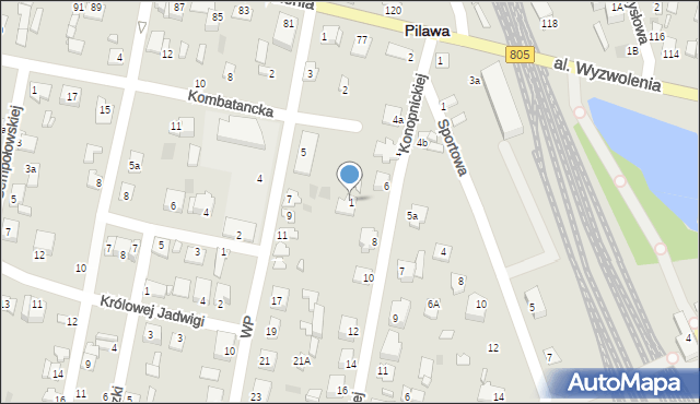 Pilawa, Kombatancka, 1, mapa Pilawa