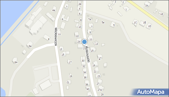 Pilica, Kościuszki Tadeusza, gen., 14, mapa Pilica