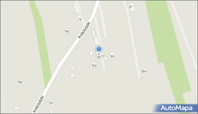 Pilzno, Kościuszki Tadeusza, gen., 91, mapa Pilzno